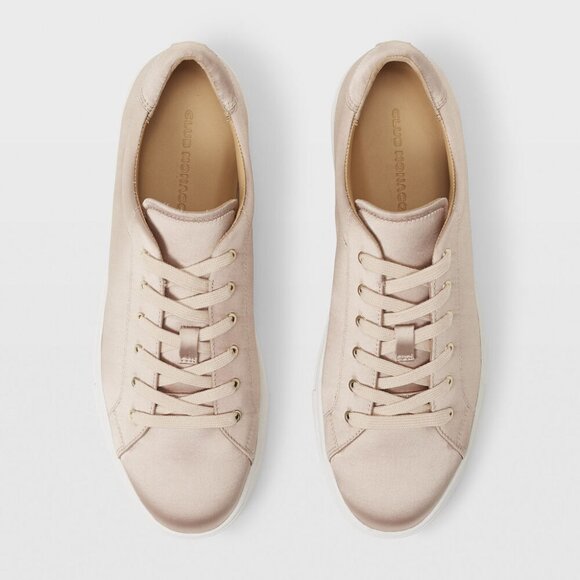 Club Monaco Jadyn Satin Sneaker in Blush, Size 10 - Picture 1 of 10